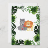 Safari babydoucheuitnodigingen Little Wild One Kaart (Achterkant)