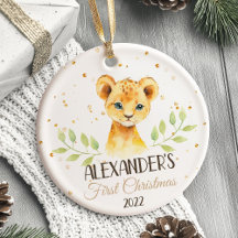 Safari Baby's eerste kerst Ornament