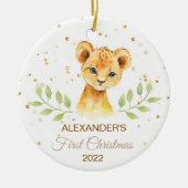 Safari Baby's eerste kerst Ornament (Voorkant)