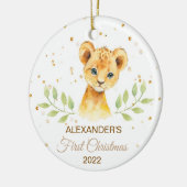 Safari Baby's eerste kerst Ornament (Links)