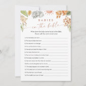 SAFARI baby's in de bijbel Baby shower spel Kaart (Voorkant)