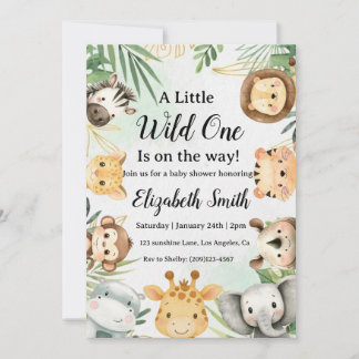 Safari babyshower uitnodiging