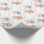 Safari Ballerina Birthday Cadeaupapier (Hoek)