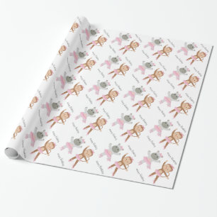 Safari Ballerina Birthday Cadeaupapier