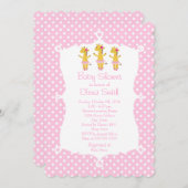 Safari Ballerina Pink Polka Dot Kaart (Voorkant / Achterkant)