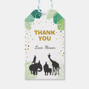 Safari bedank je favoriet cadeautag Jungle Zoo Die Cadeaulabel
