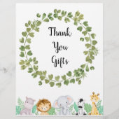 Safari Bedankt Cadeaus Poster (Voorkant)