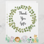 Safari Bedankt Cadeaus Poster (Voorkant / Achterkant)
