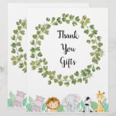 Safari Bedankt Cadeaus Poster (Voorkant / Achterkant)