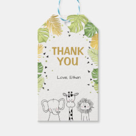 Safari bedankt je om label Oerwoud dierentuin te g Cadeaulabel