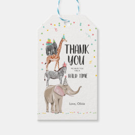 Safari bedankt je voor de Oerwoud dierentuin Cadeaulabel