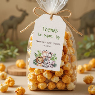 Safari Bedankt voor het langskomen Baby Shower Lab Cadeaulabel