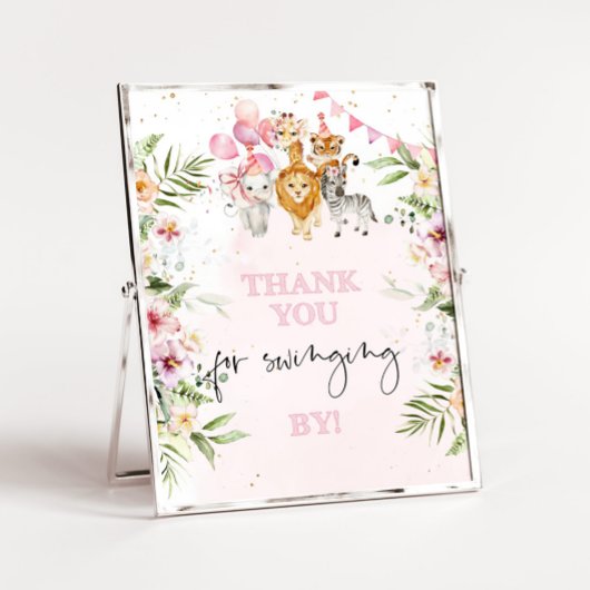 Safari bedankt voor je verjaardag poster