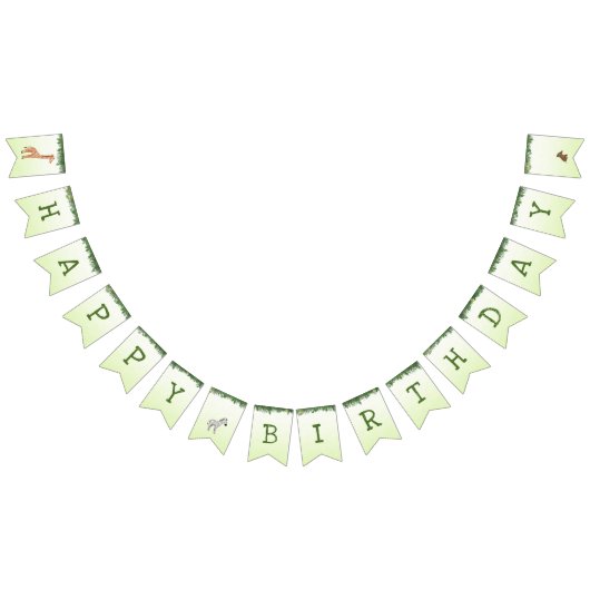 Safari beesten gefeliciteerd verjaardagsfeest vlaggetjes (Alle)