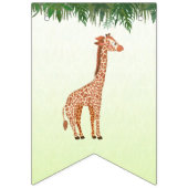 Safari beesten gefeliciteerd verjaardagsfeest vlaggetjes (Eerste vlag)