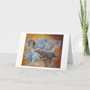 Safari Big 5 Birthday Card Kaart