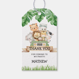 Safari Birthday Dank u voor de Tags Cadeaulabel