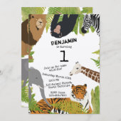 Safari Birthday Gepersonaliseerd Cute Oerwouden An Kaart (Voorkant / Achterkant)