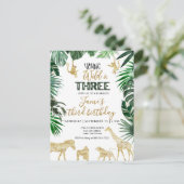 Safari birthday invitation briefkaart (Staand voorkant)