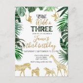 Safari birthday invitation briefkaart (Voorkant)