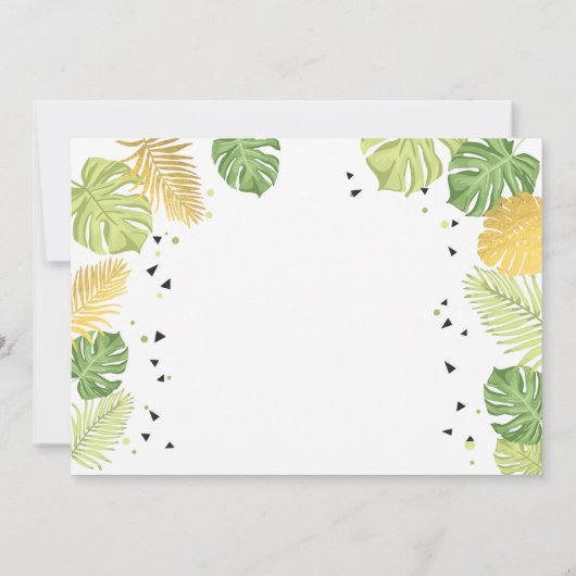 Safari Birthday Invitation Zoo Wilde Oerwouden Kaart (Achterkant)