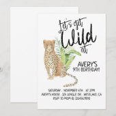 Safari Birthday, laten we Wild krijgen, elke leeft Kaart (Voorkant / Achterkant)