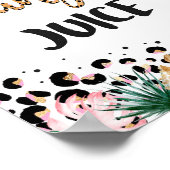 Safari Birthday Leopard Print Oerwoud Juice Sign. (Hoek)