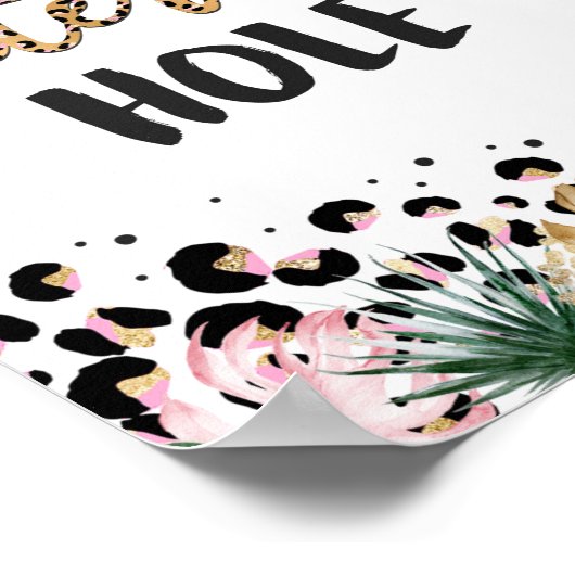 Safari Birthday Leopard Print Watering Hole Sign (Hoek)