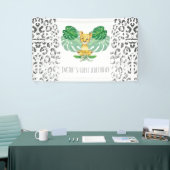 Safari Birthday Lion Illustration Spandoek (Beurs)