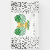 Safari Birthday Lion Illustration Spandoek (Verticaal)