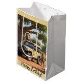 Safari Birthday Medium Cadeauzakje (Voorkant Gekanteld)