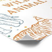 Safari Birthday Party Adopt an Animal Table Sign Poster (Hoek)