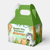 Safari Birthday Party Bedankdoosjes (Achterkant)