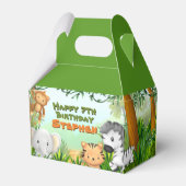 Safari Birthday Party Bedankdoosjes (Voorkant Zijde)