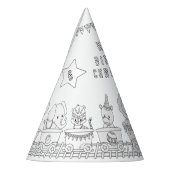 Safari Birthday Party - Color Your own Party Pet Feesthoedjes (Links)