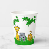 Safari Birthday Party Paper Cup Papieren Bekers (Voorkant)
