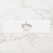 Safari Birthday Party Waterfles Etiket (Enkel label)