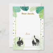 Safari Birthday Time Capsule Boy insert card Zoo Kaart (Voorkant)