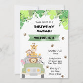 Safari Birthday Uitnodiging (Voorkant)