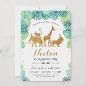 Safari Birthday Uitnodiging (Voorkant)