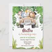 Safari Birthday Uitnodiging (Voorkant)