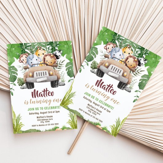 Safari Birthday Uitnodiging