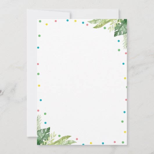 Safari Birthday Uitnodiging twee wilde dieren (Achterkant)