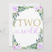 Safari Birthday Uitnodiging twee wilde Uitnodiging (Achterkant)