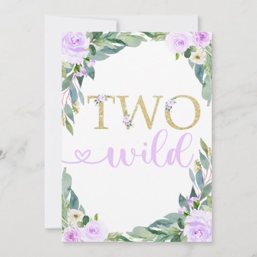 Safari Birthday Uitnodiging twee wilde Uitnodiging (Achterkant)