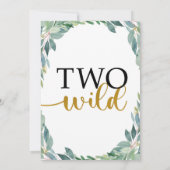 Safari Birthday Uitnodiging twee wilde Uitnodiging (Achterkant)