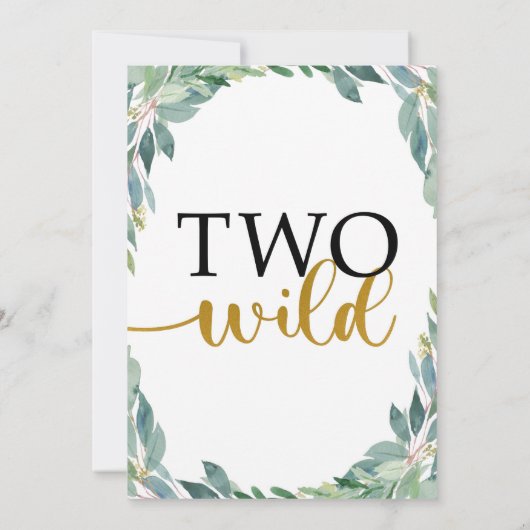 Safari Birthday Uitnodiging twee wilde Uitnodiging (Achterkant)