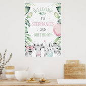 Safari Birthday Welcome Sign Poster (Keuken)