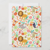 Safari Birthfay Party Uitnodigen, Oerwoud Safari P Kaart (Achterkant)