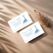 Safari blauw toilet giraffe luier verloting informatiekaartje